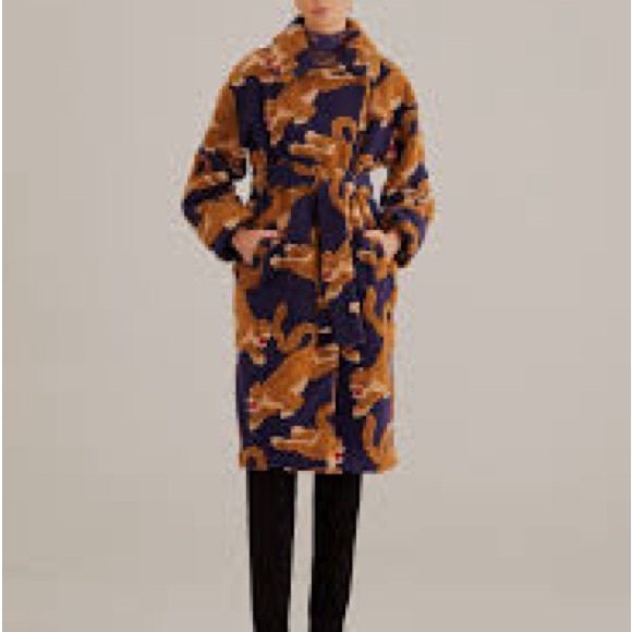 ISO Blue Leopard Farm Rio Coat - Picture 2 of 3